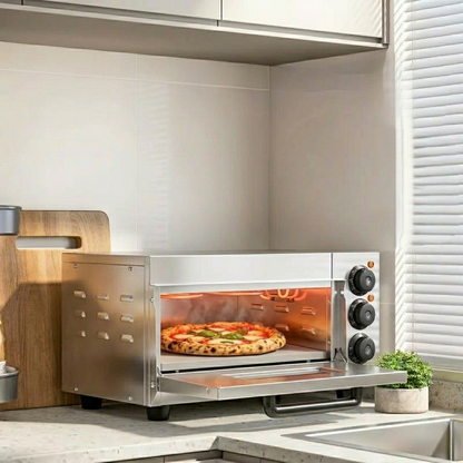 FornoVivo Electra 14 – Four à Pizza Électrique 14 Pouces Pierre Réfractaire Inox