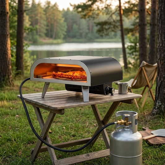 FornoVivo Compacto 12 – Four à Pizza à Gaz 12 Pouces Pierre Réfractaire Brûleur Réglable